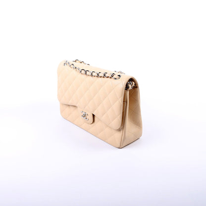 Chanel Classic Flap Jumbo Caviar 14-16M Nude Bag