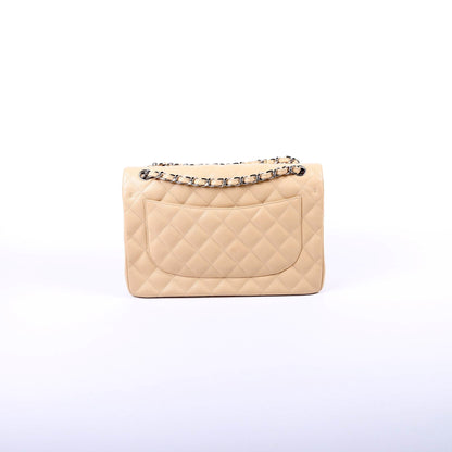 Chanel Classic Flap Jumbo Caviar 14-16M Nude Bag