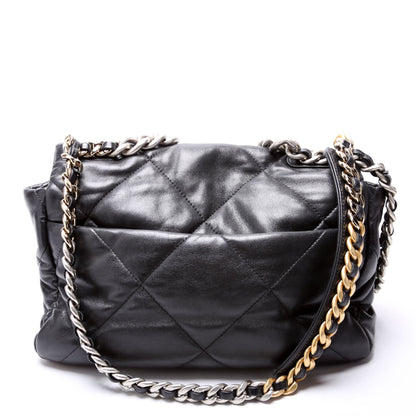 Chanel Quilted Goatskin 19 Large Flap RFID Black Bag