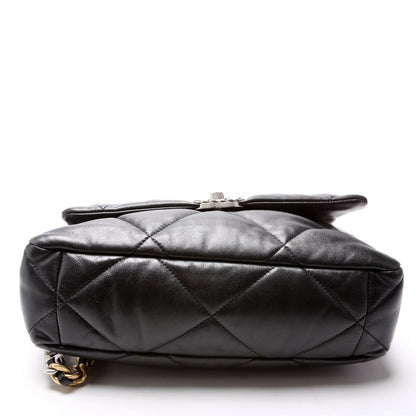 Chanel Quilted Goatskin 19 Large Flap RFID Black Bag