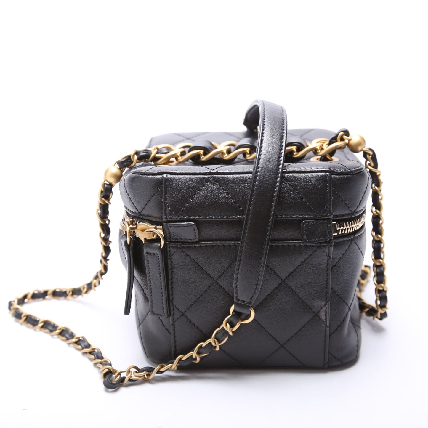 Chanel CC Vanity Case With Chain Small RFID Black Bag