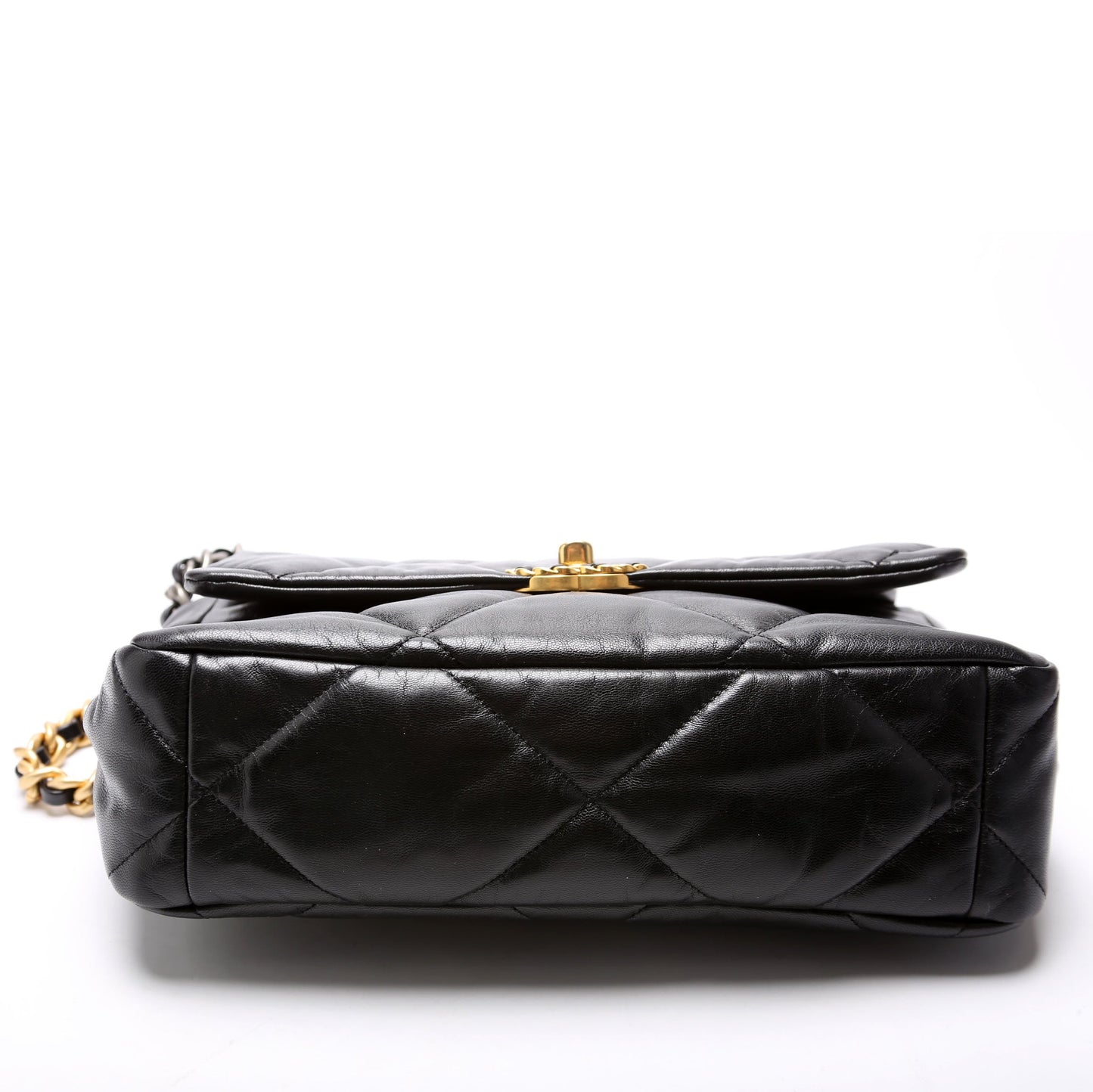 Chanel Quilted Goatskin 19 Large Flap 29M Black Bag