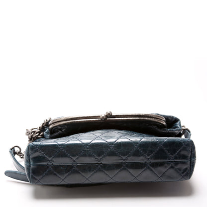 Chanel ON HOLD Tabatiere Kisslock Fold Over Quilted Aged Calfskin 21M Bag