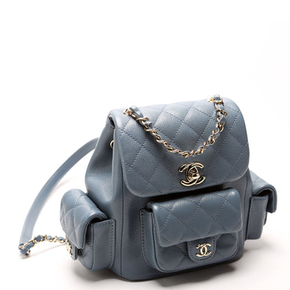 Chanel Pocket Backpack Small 2023 Cav RFID Blue Bag