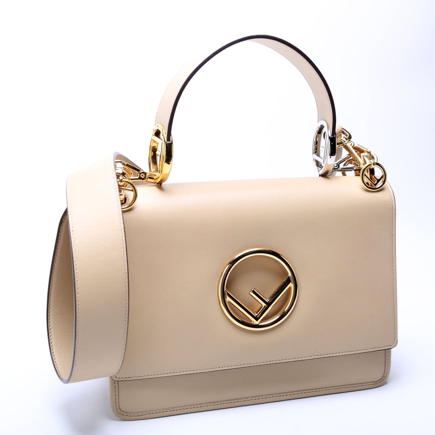 Fendi 8BT284 Kan I Medium Shoulder Vitello F is Bag