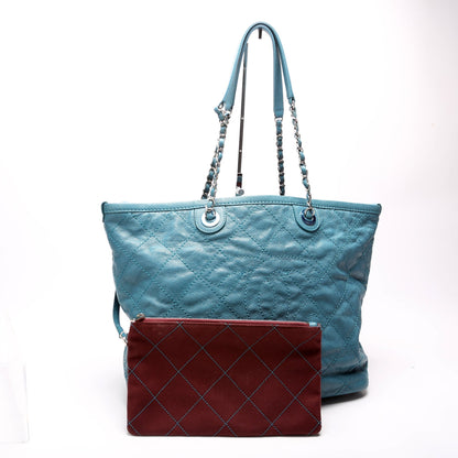 Chanel CC Shopping Tote W/ Pouch Quilted Caviar 20M Bag