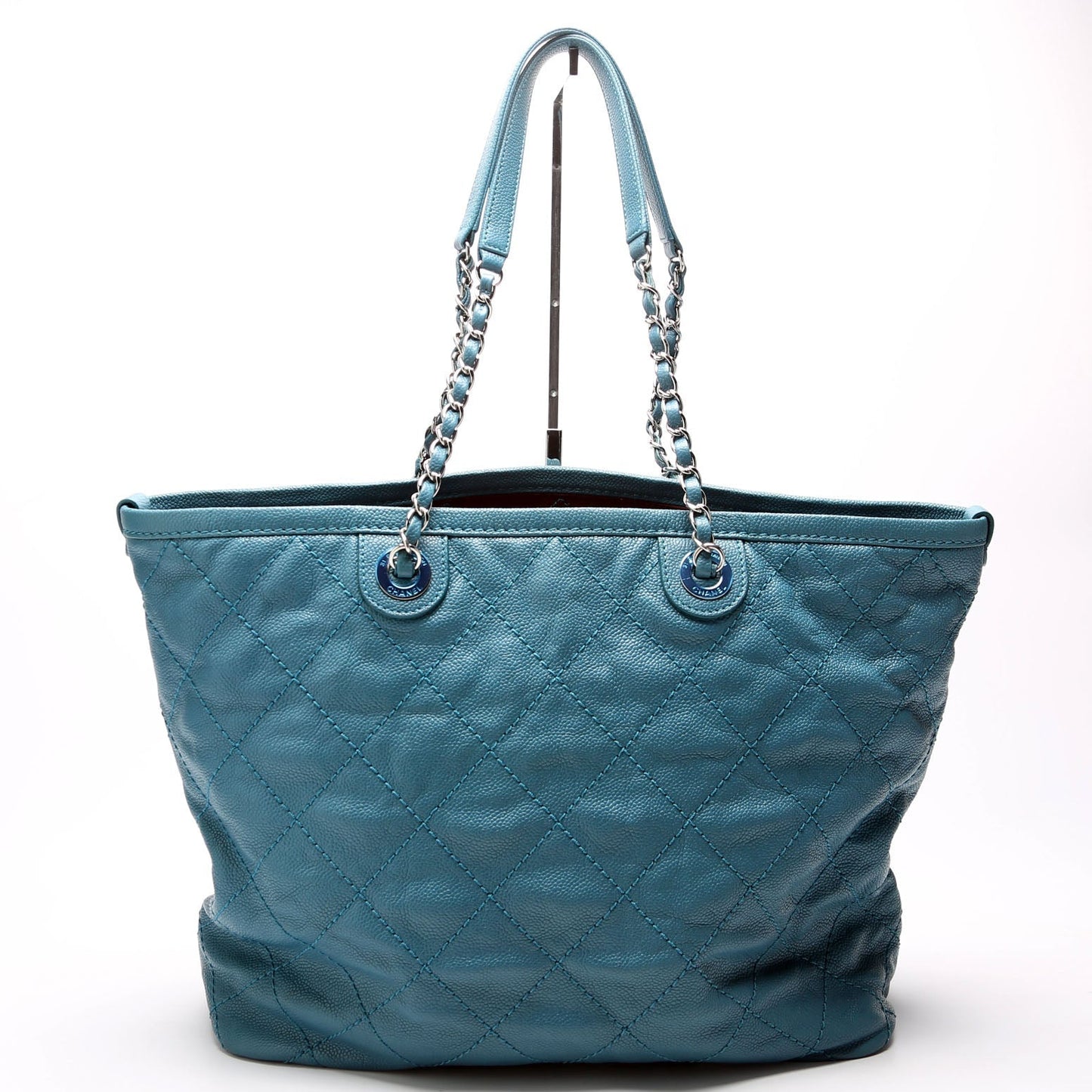 Chanel CC Shopping Tote W/ Pouch Quilted Caviar 20M Bag