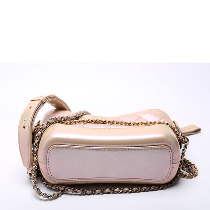 Chanel Gabrielle Hobo Small Calfskin Iridescent 25M Tan/Pink Bag