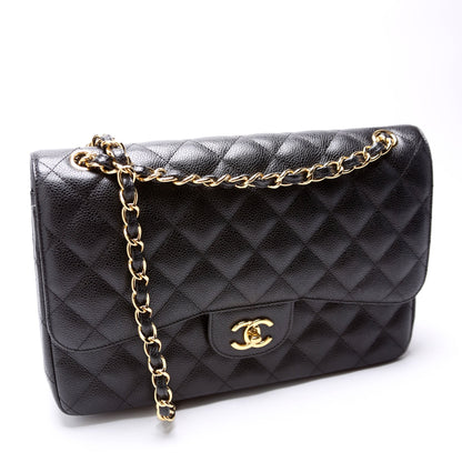 Chanel Classic Flap Jumbo Caviar 25-28M Black Bag