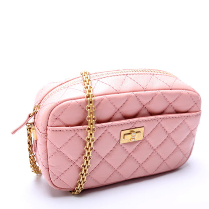 Chanel 2.55 Reissue Mini Camera Quilted Aged Calfskin Pink Bag