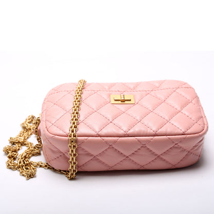 Chanel 2.55 Reissue Mini Camera Quilted Aged Calfskin Pink Bag