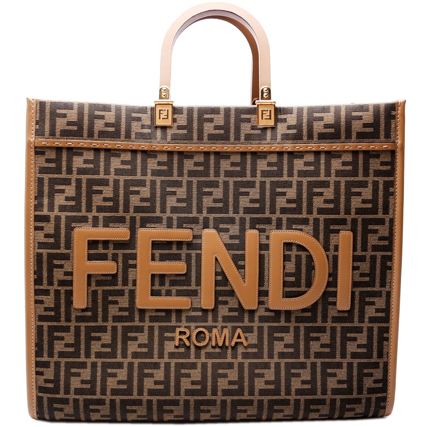 Fendi 8BH372 FF Jacquard Sunshine Shopper Large Bag