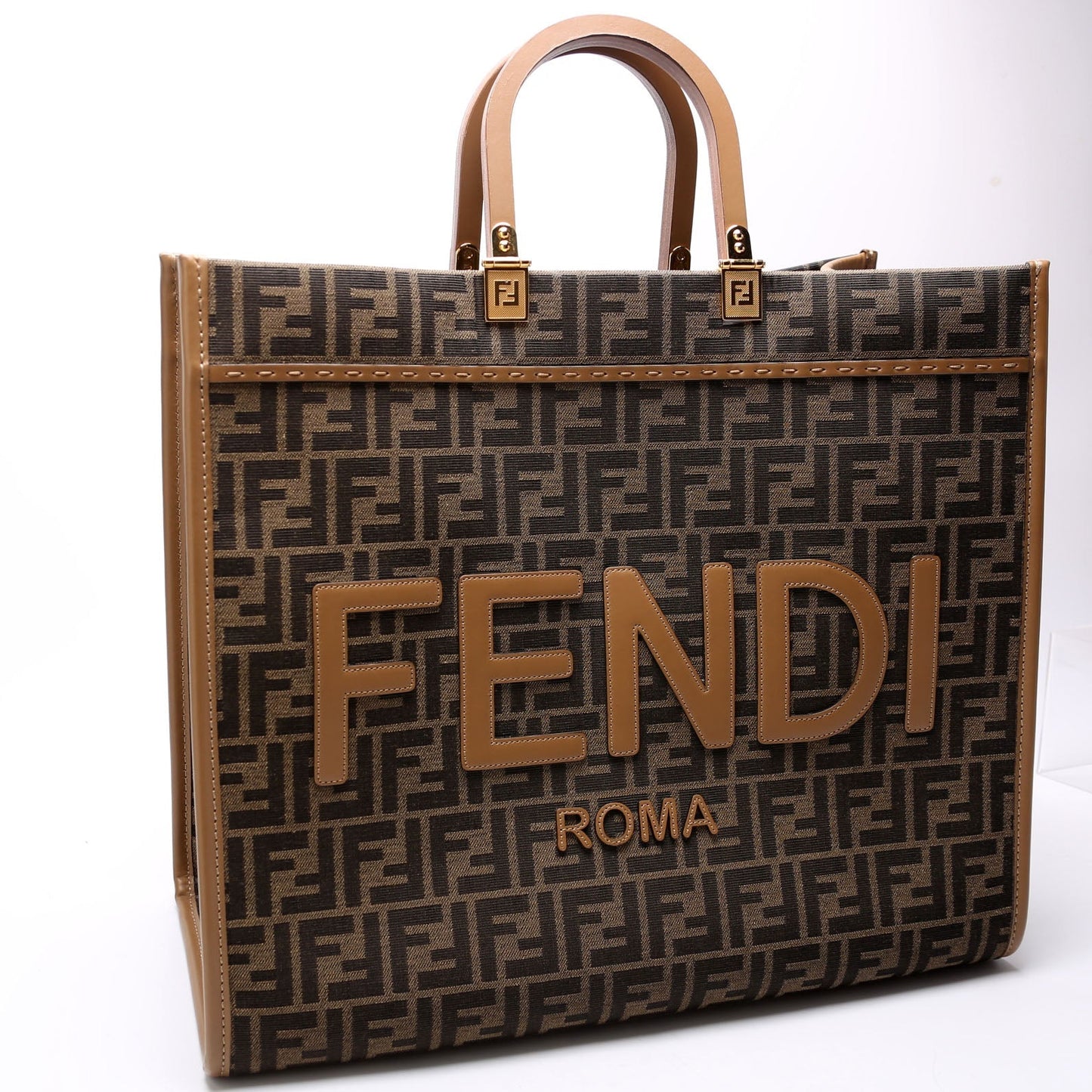 Fendi 8BH372 FF Jacquard Sunshine Shopper Large Bag