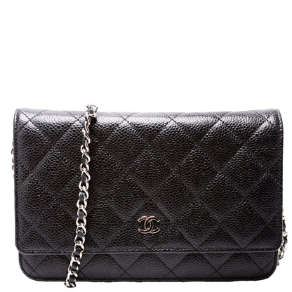 Chanel WOC Classic Quilted Caviar Black Bag