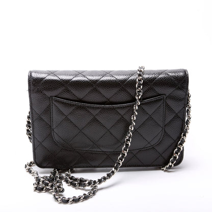 Chanel WOC Classic Quilted Caviar Black Bag