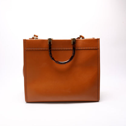 Fendi 8BH386 Sunshine Shopper Medium Leather Brown Bag