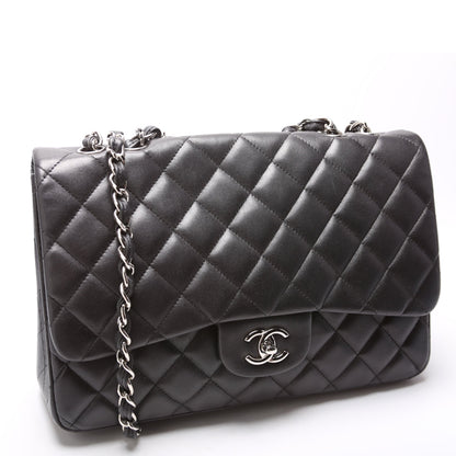 Chanel Classic Flap Jumbo Lambskin 14-16M Black Bag