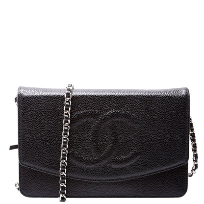 Chanel WOC Timeless CC Caviar Black Bag