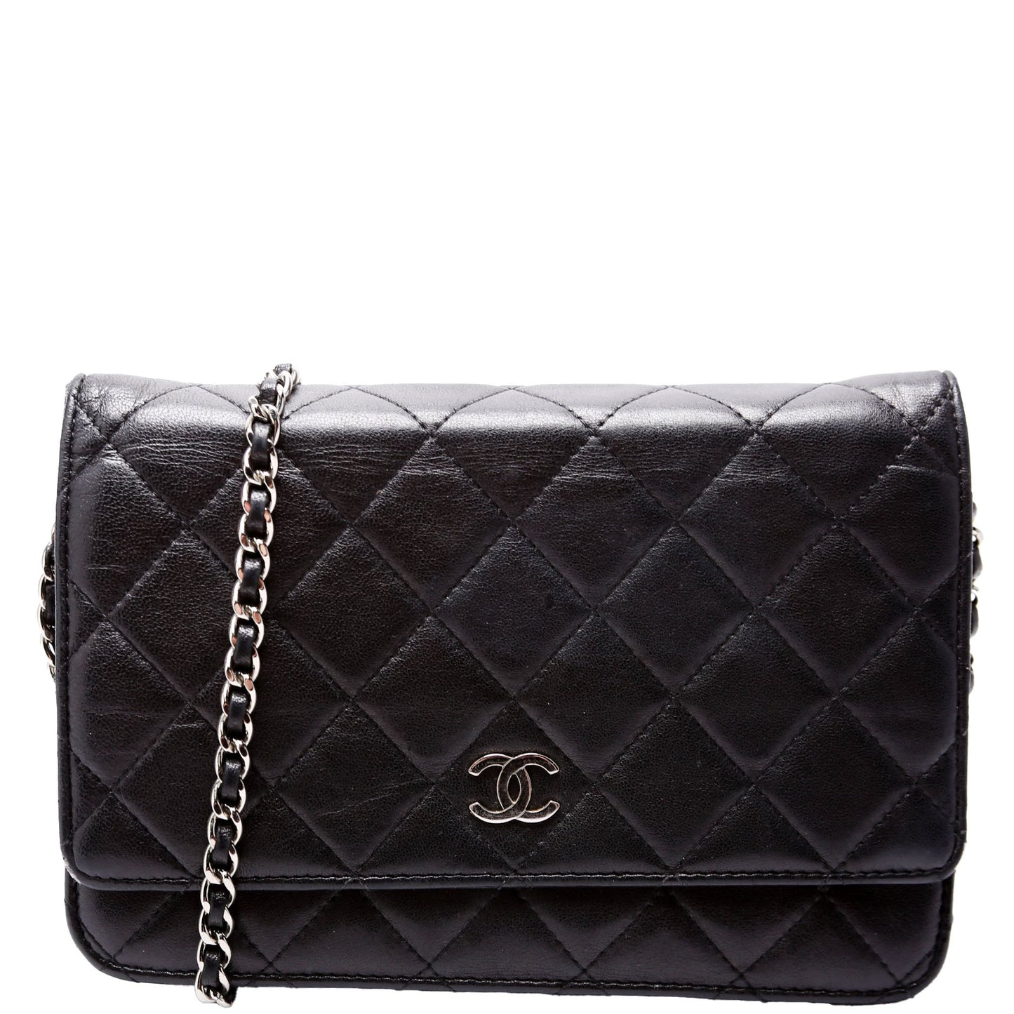 Chanel Wallet On Chain Classic Quilted Lambskin Black Bag