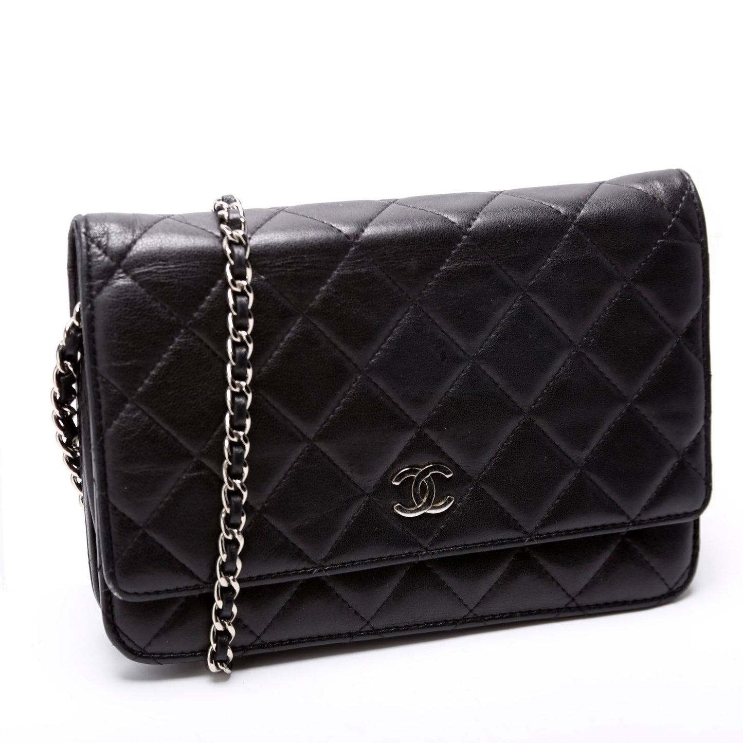 Chanel Wallet On Chain Classic Quilted Lambskin Black Bag