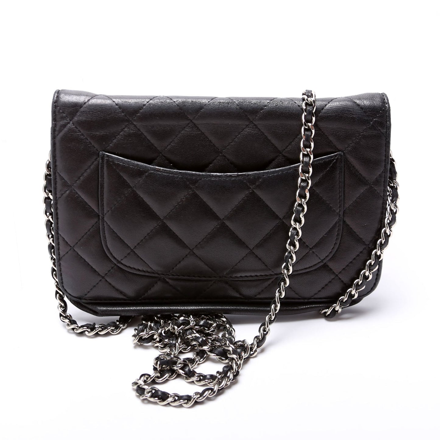 Chanel Wallet On Chain Classic Quilted Lambskin Black Bag