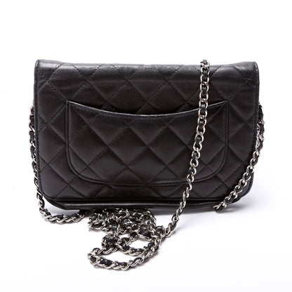 Chanel Wallet On Chain Classic Quilted Lambskin Black Bag
