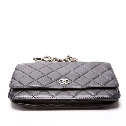 Chanel Wallet On Chain Classic Quilted Lambskin Black Bag