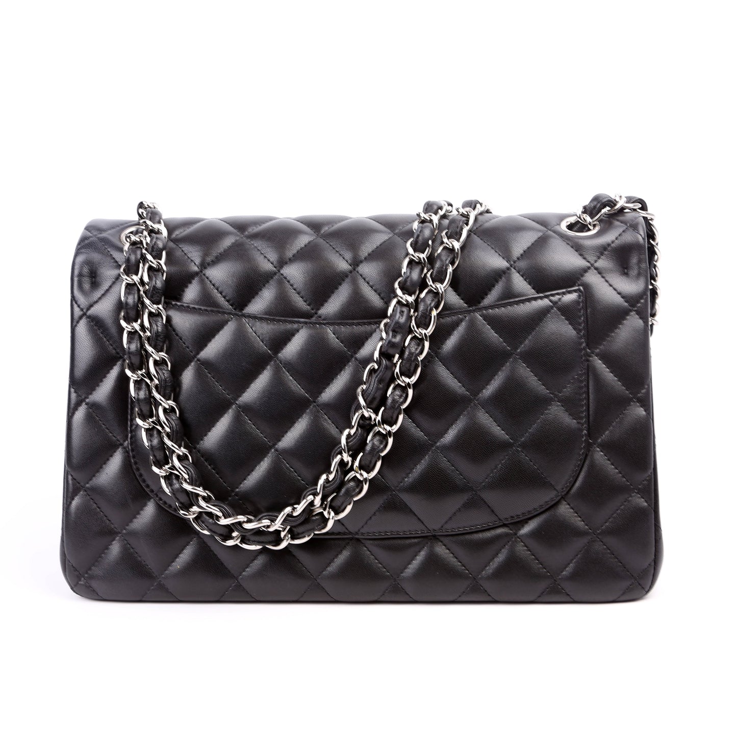 Chanel Classic Flap Jumbo Lambskin 14-16M Black Bag