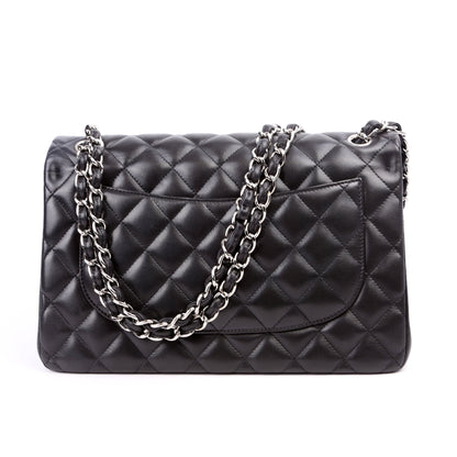 Chanel Classic Flap Jumbo Lambskin 14-16M Black Bag