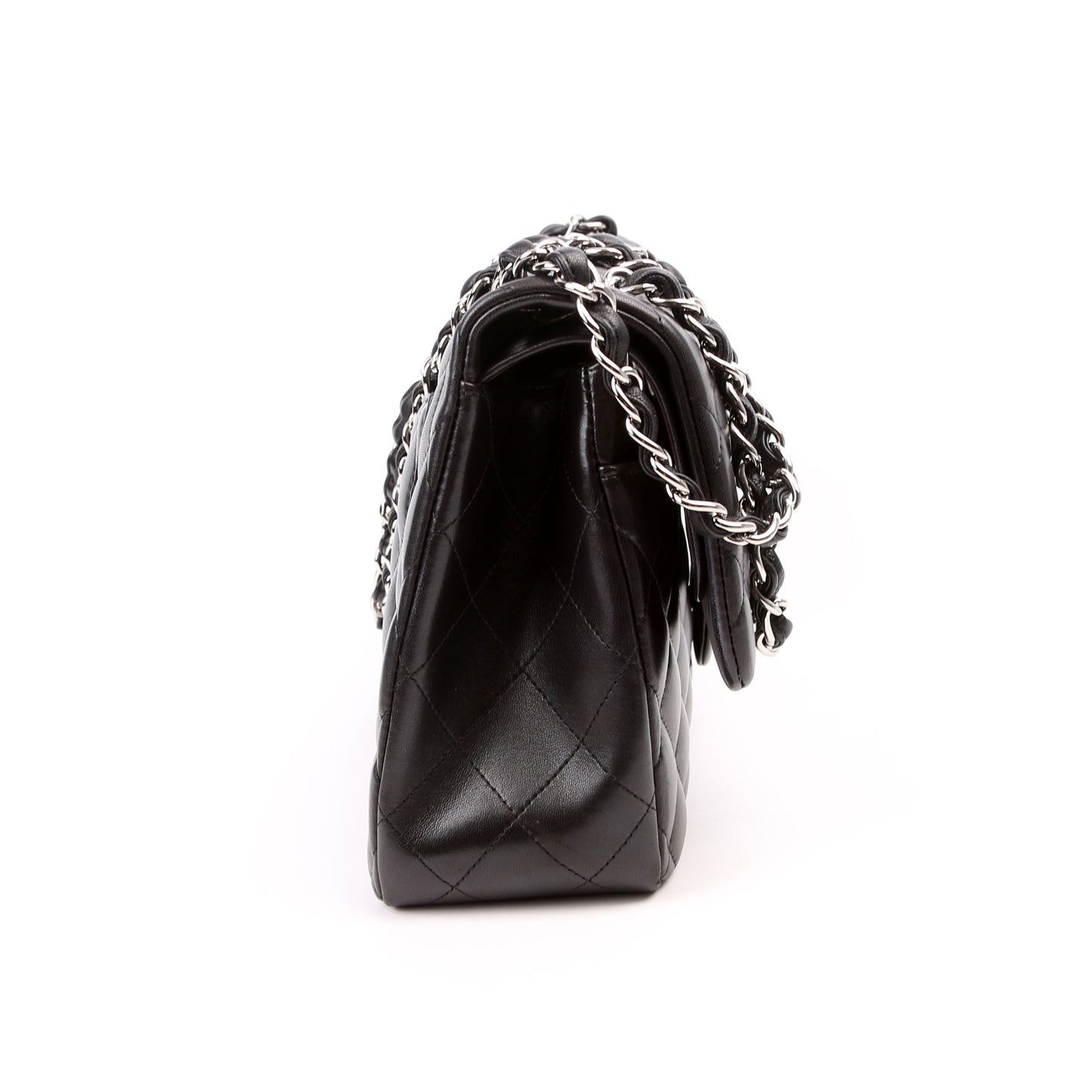 Chanel Classic Flap Jumbo Lambskin 14-16M Black Bag