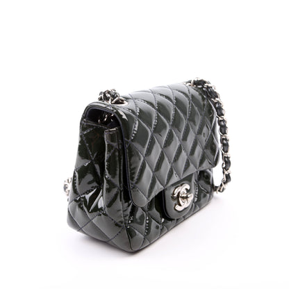 Chanel Classic Flap Mini Square Patent 19M Green Bag