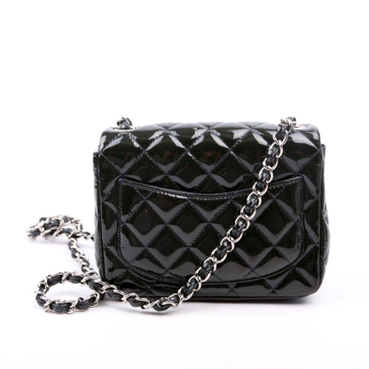 Chanel Classic Flap Mini Square Patent 19M Green Bag
