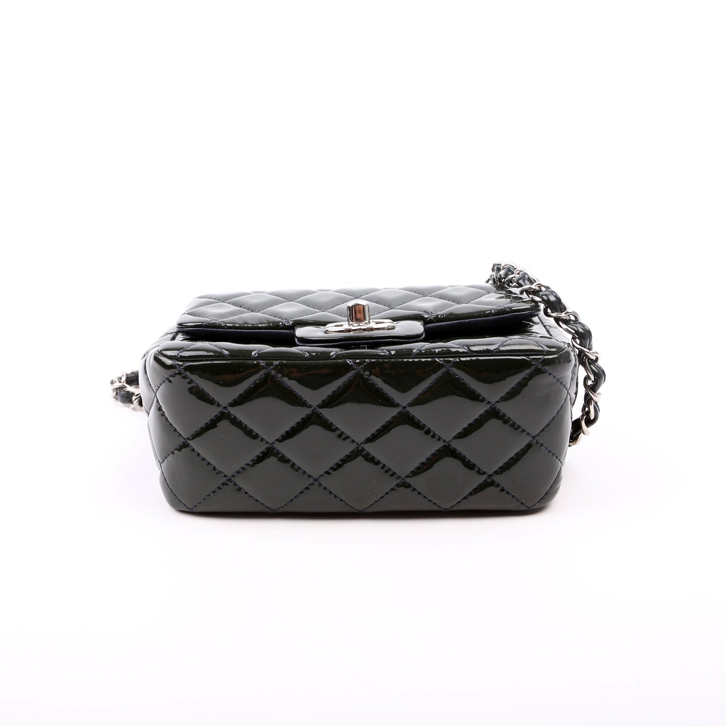 Chanel Classic Flap Mini Square Patent 19M Green Bag