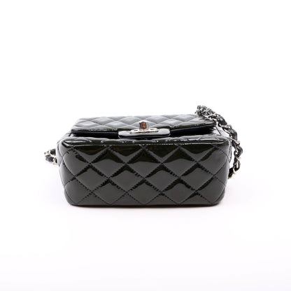 Chanel Classic Flap Mini Square Patent 19M Green Bag