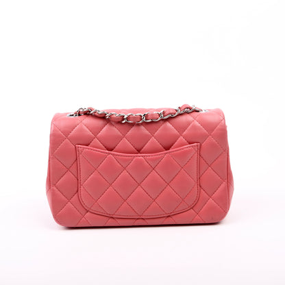Chanel Classic Flap Mini Rectangle Lambskin Pink 28M Bag