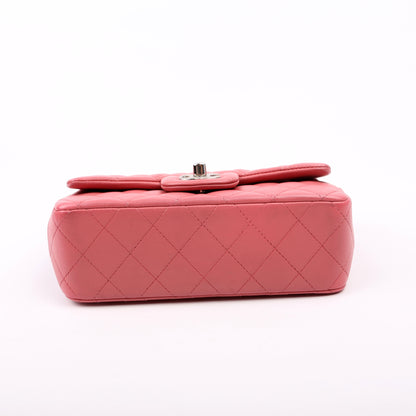 Chanel Classic Flap Mini Rectangle Lambskin Pink 28M Bag
