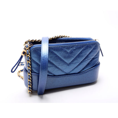 Chanel Gabrielle Double Zip Woc 28M Blue Bag