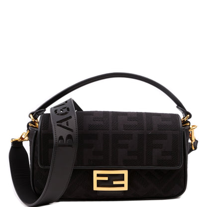 Fendi FF Jacquarduette Black Bag