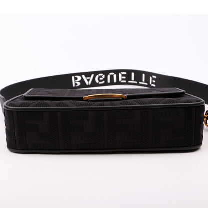 Fendi FF Jacquarduette Black Bag