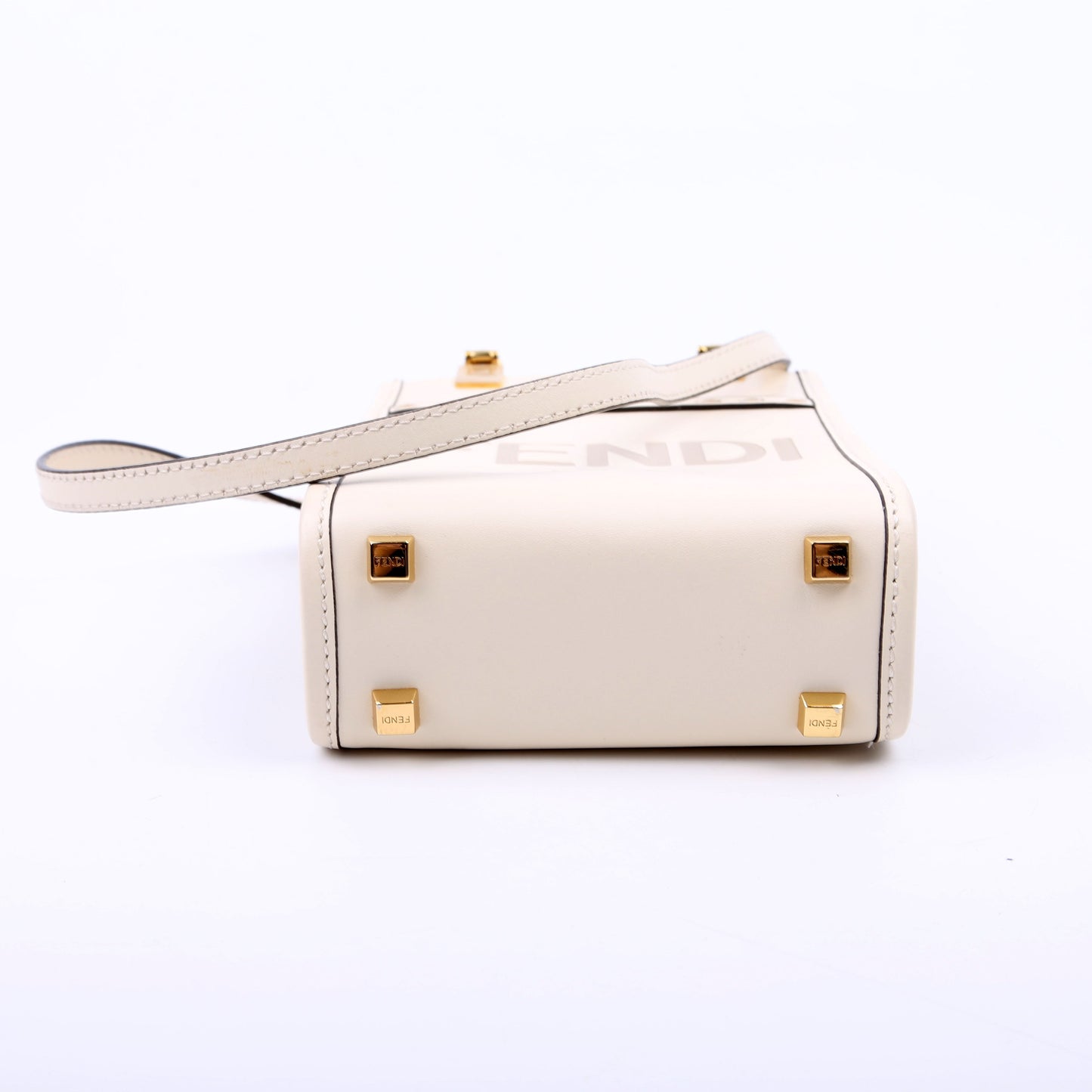 Fendi Mini Sunshine Shopper White Bag