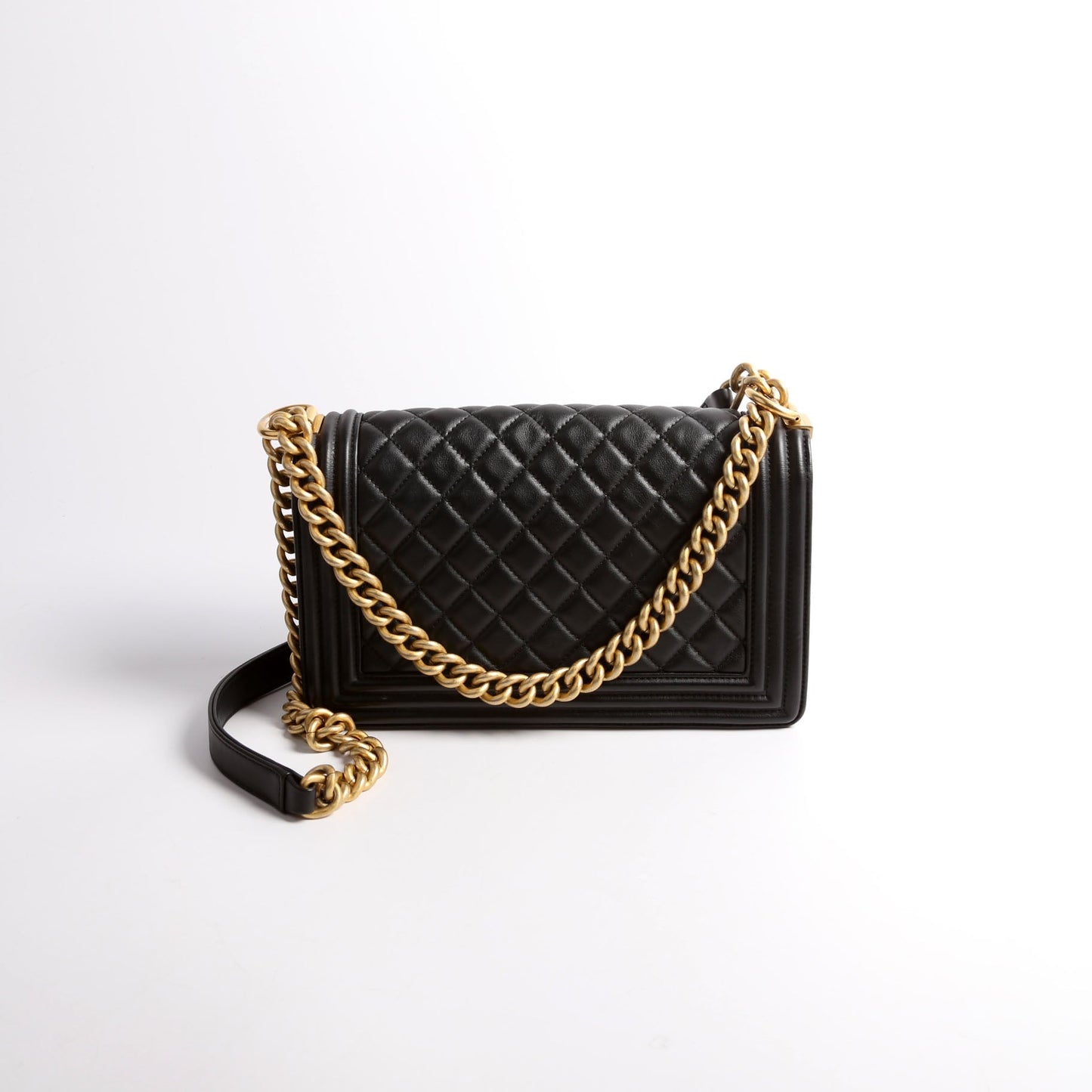 Chanel Boy Flap Medium Old Lambskin 25-28M Black Bag