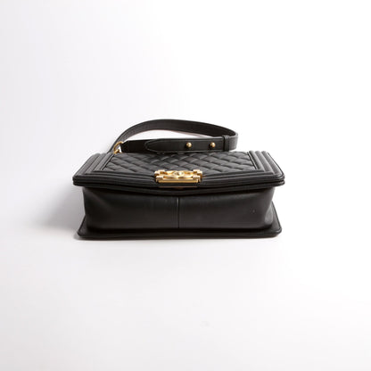 Chanel Boy Flap Medium Old Lambskin 25-28M Black Bag