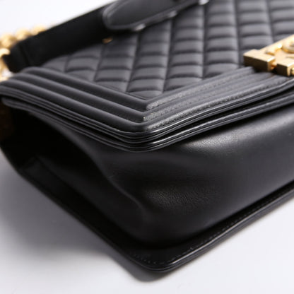 Chanel Boy Flap Medium Old Lambskin 25-28M Black Bag
