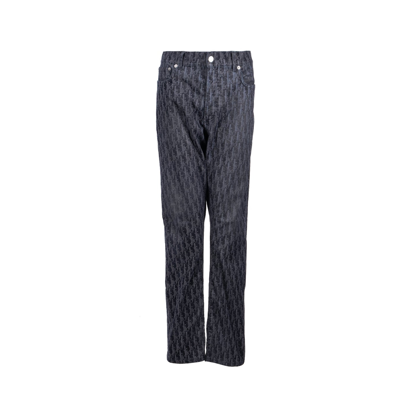Dior Size 33 Pants Oblique Jacquard Velvet/Denim Navy