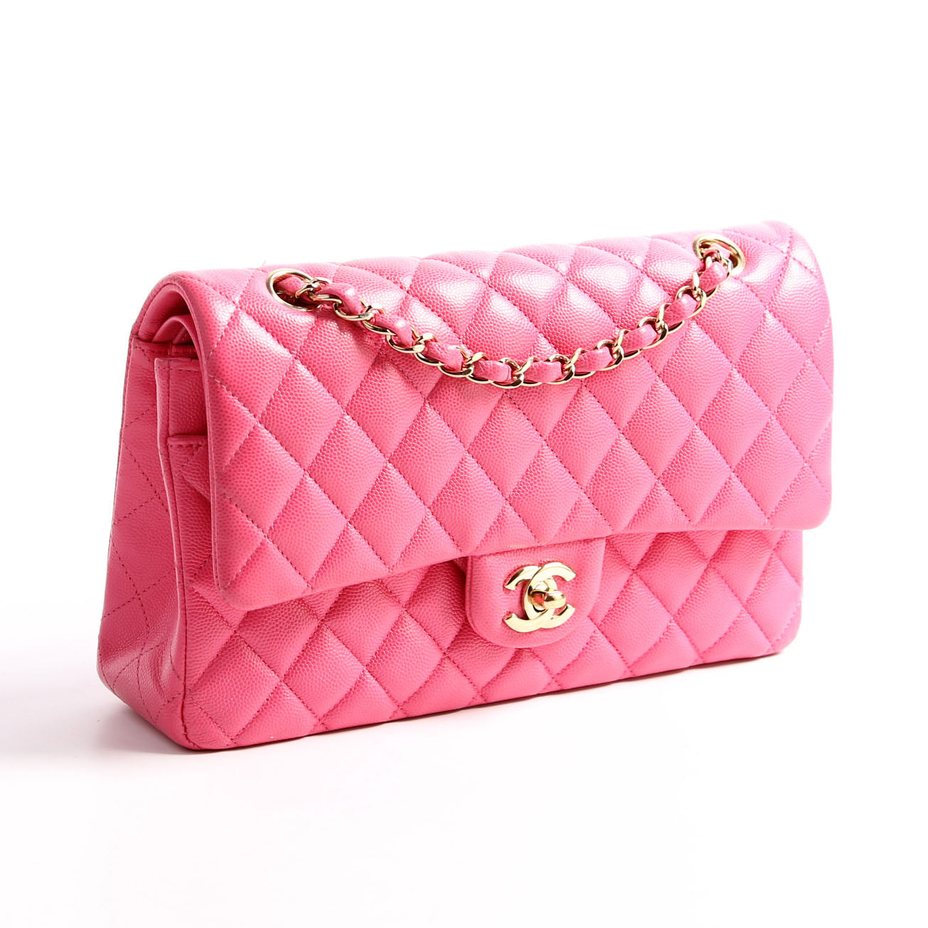 Chanel Classic Flap Medium Caviar 30M Pink Bag
