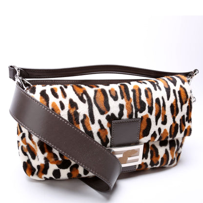 Fendi 8BR600 Leopard Printuette Calfskin Hair Bag