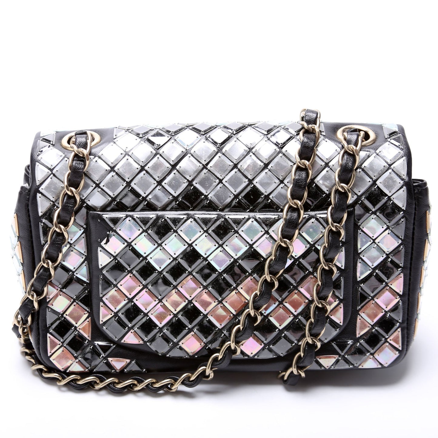Chanel Mosaic Embossed Small Flap Lambskin 21M Multicolor Bag