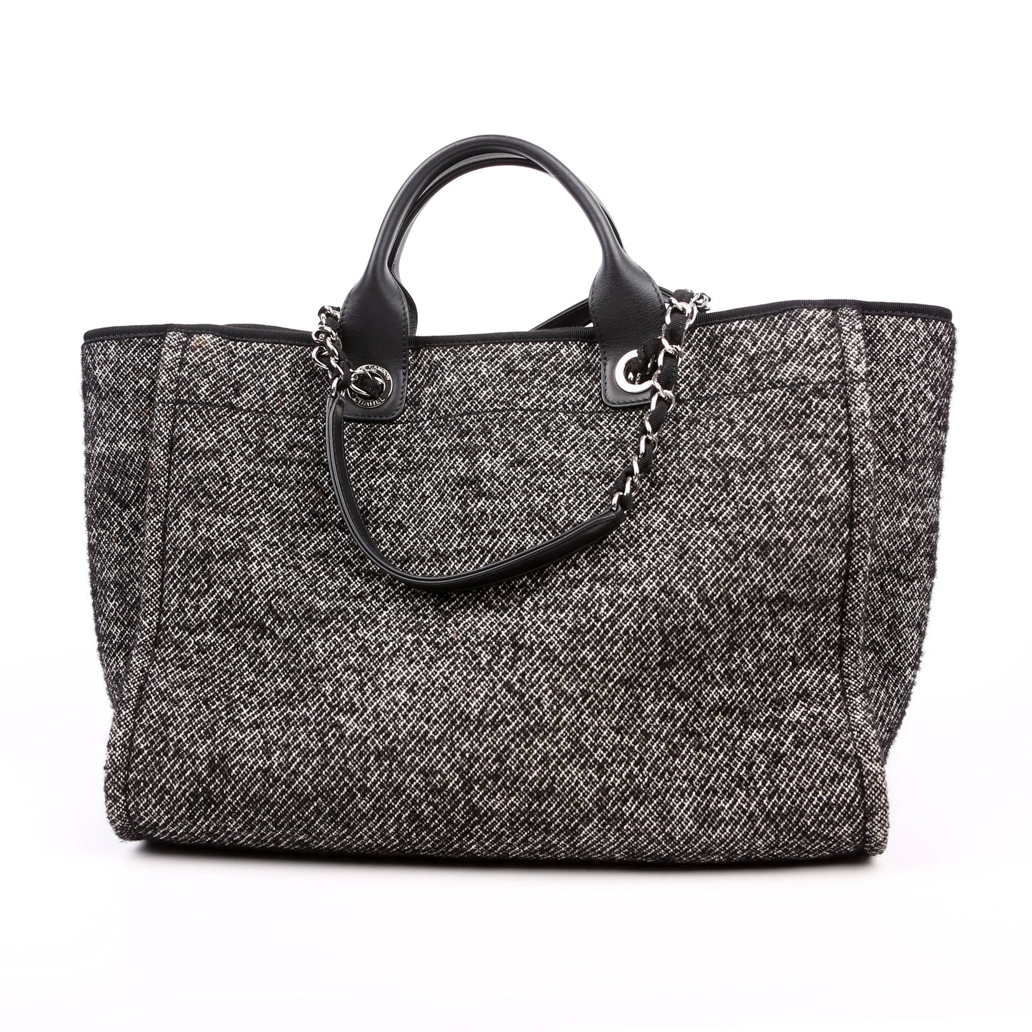 Chanel Deauville Medium Mixed Fibers Black Bag