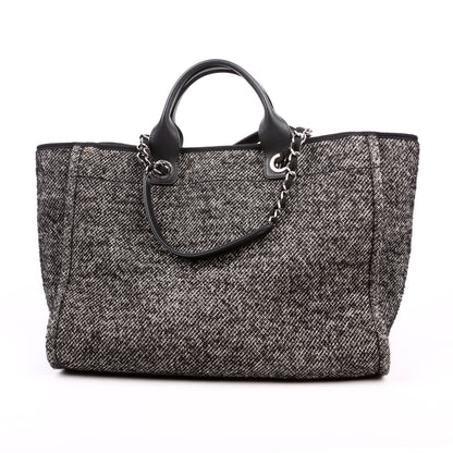Chanel Deauville Medium Mixed Fibers Black Bag