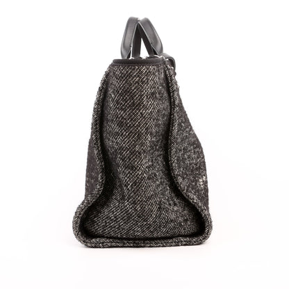 Chanel Deauville Medium Mixed Fibers Black Bag